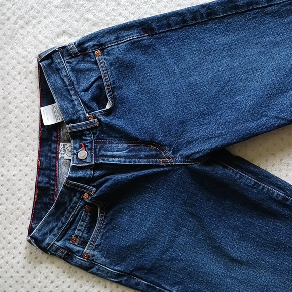 Vintage 90's Lucky Brand wideleg Jeans Size 4 dark wash - Picture 3 of 15